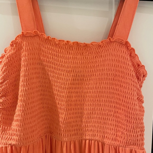 Barely worn Anthropologie orange jumpsuit - Picture 3 of 3